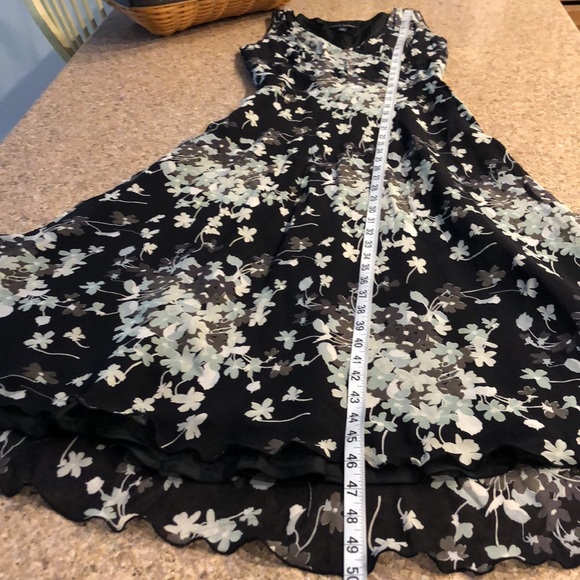 Banana Republic Silk Dress Size 0 Lined Side Zip FLAWS - Picture 7 of 17